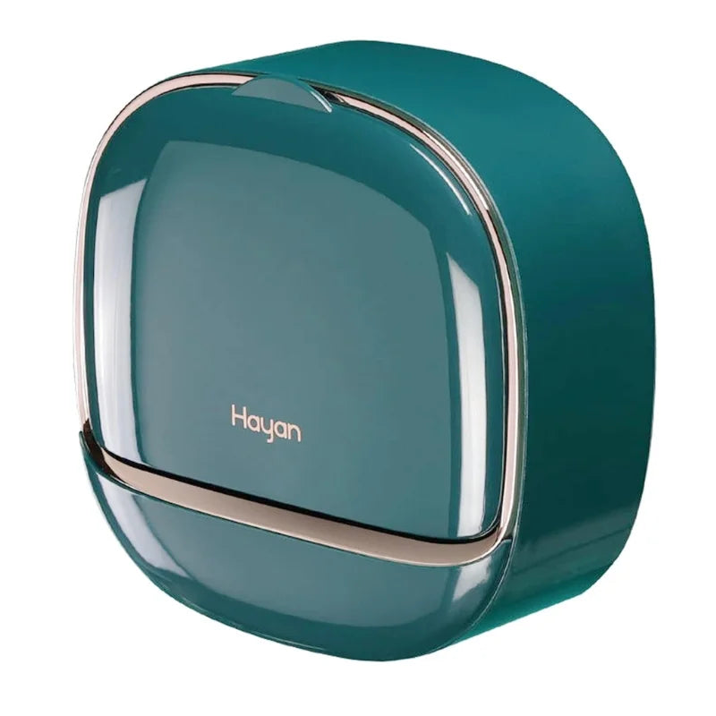 Wall-Mounted Luxury Soap Holder with Lid – Dark Green