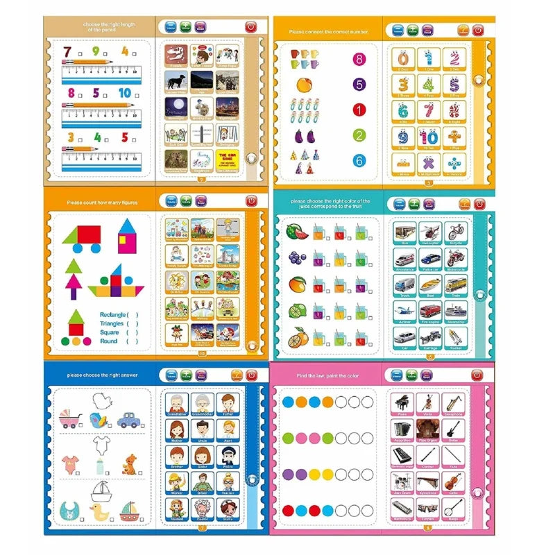 Intelligence Learning Book for Kids | Interactive Letters & Numbers