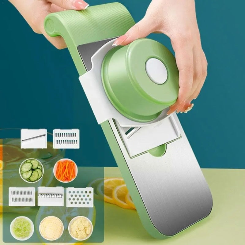 5-Blade Vegetable Cutter & Grater – Stainless Steel