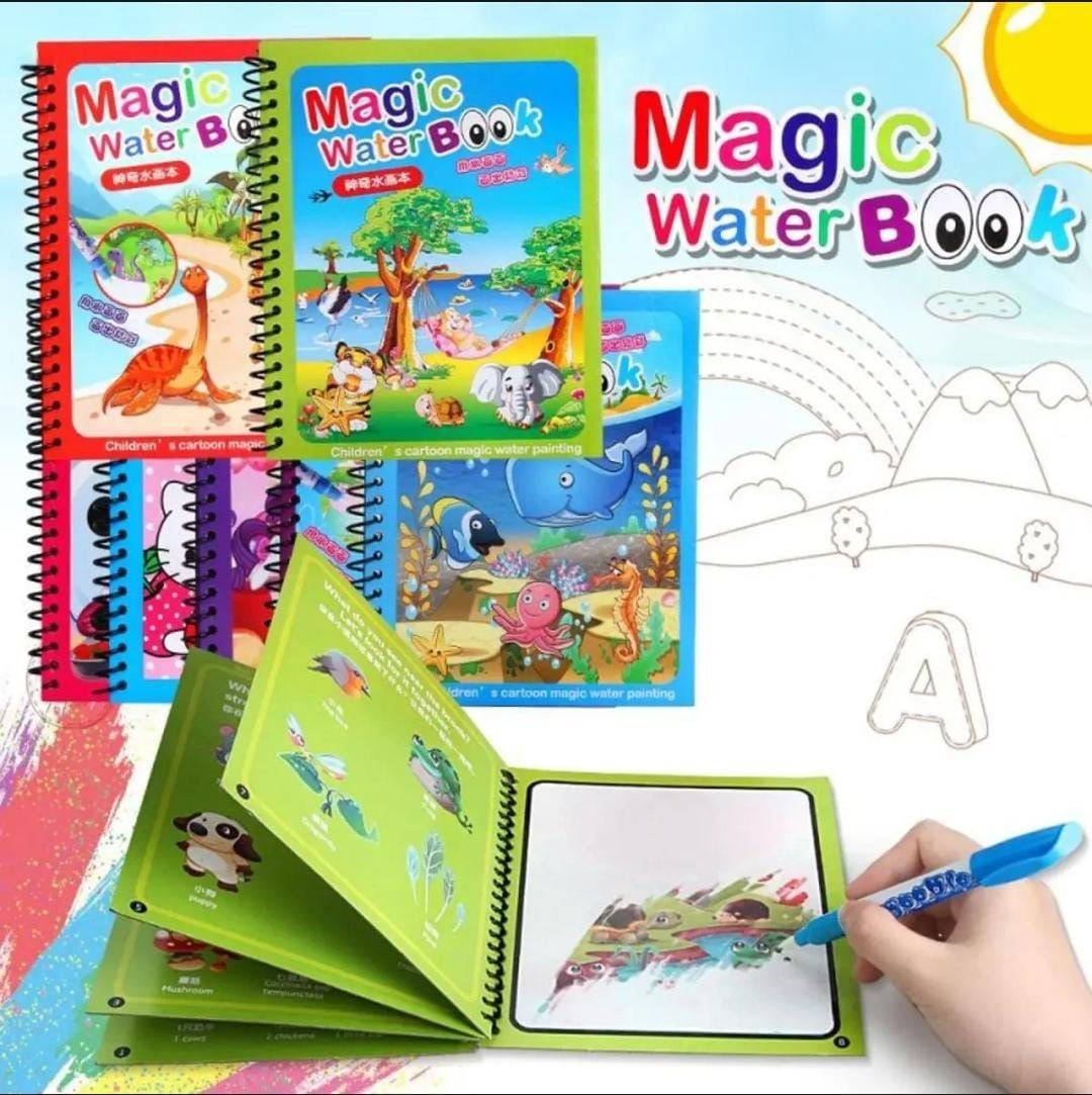 Magic Colouring Book with Water Pen | Mess-Free Kids’ Fun