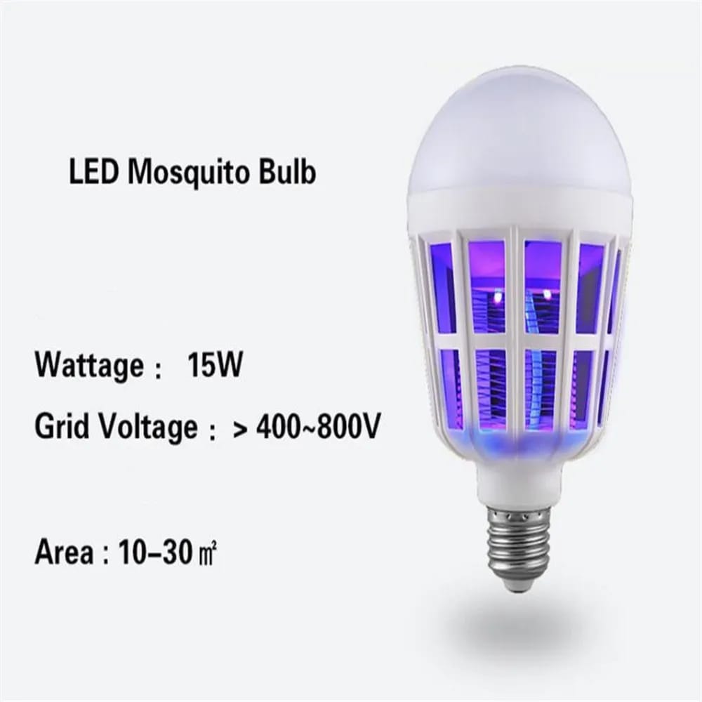 2-in-1 LED Mosquito Killer Bulb – 15W