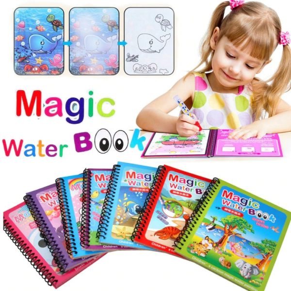 Magic Colouring Book with Water Pen | Mess-Free Kids’ Fun