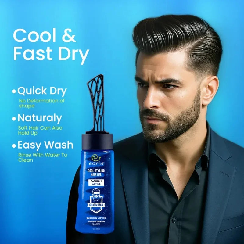 ECRIN Cool Styling Hair Gel | Strong Hold & Fresh Effect – 280ml