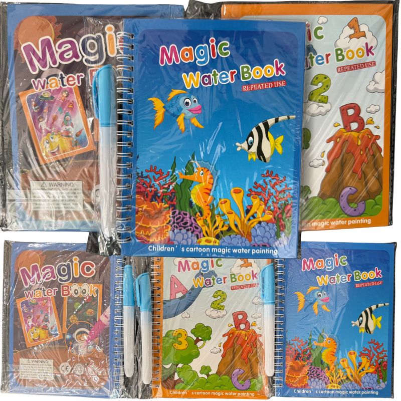 Magic Colouring Book with Water Pen | Mess-Free Kids’ Fun
